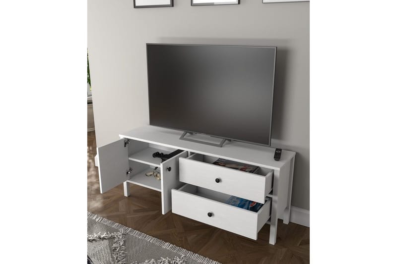 Ticoman Tv-bänk 140 cm - Natur/Vit - Möbler - TV- & Mediamöbler - TV bänk & mediabänk