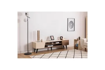 Torin Tv-bänk 180 cm - Valnöt/Beige - Möbler - TV- & Mediamöbler - TV bänk & mediabänk