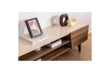 Torin Tv-bänk 180 cm - Valnöt/Beige - Möbler - TV- & Mediamöbler - TV bänk & mediabänk