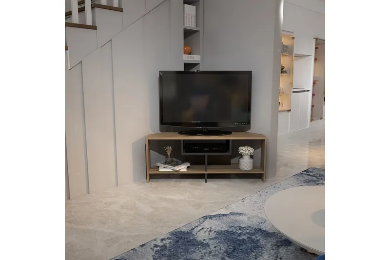 Torlin Tv-bänk 120 cm - Valnöt/Vit - Möbler - TV- & Mediamöbler - TV bänk & mediabänk