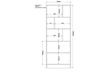 Torvin Bokhylla 70 cm i Målat Trä - Vit - Förvaring - Hylla - Bokhylla