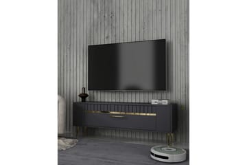 Tovren Tv-bänk 120 cm - Antracit/Guld - Möbler - TV- & Mediamöbler - TV bänk & mediabänk