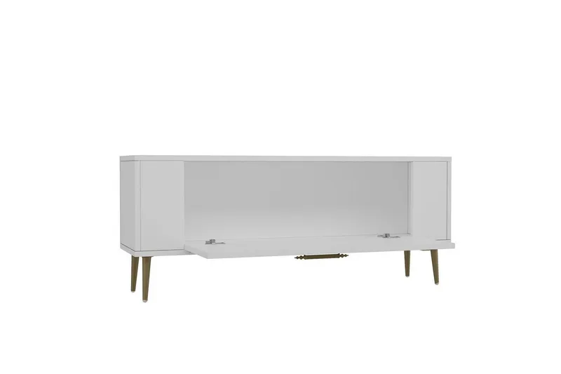 Tovren Tv-bänk 120 cm - Vit/Guld - Möbler - TV- & Mediamöbler - TV bänk & mediabänk