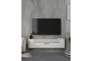 Tovren Tv-bänk 120 cm - Vit/Guld - Möbler - TV- & Mediamöbler - TV bänk & mediabänk