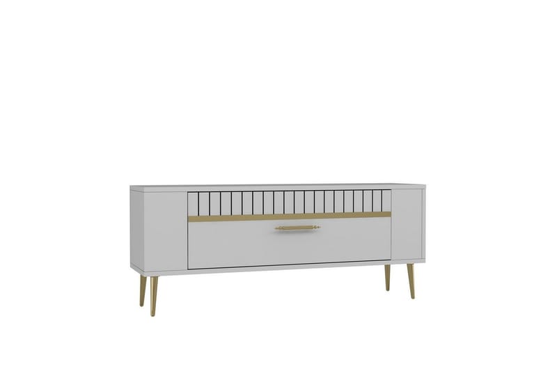 Tovren Tv-bänk 120 cm - Vit/Guld - Möbler - TV- & Mediamöbler - TV bänk & mediabänk