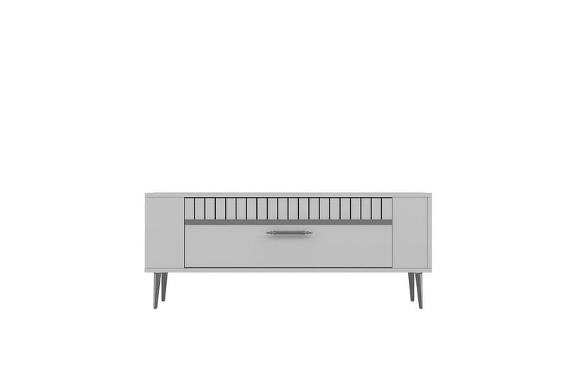 Tovren Tv-bänk 120 cm, Vit/Silver
