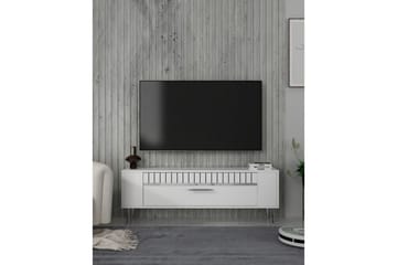 Tovren Tv-bänk 120 cm - Vit/Silver - Möbler - TV- & Mediamöbler - TV bänk & mediabänk