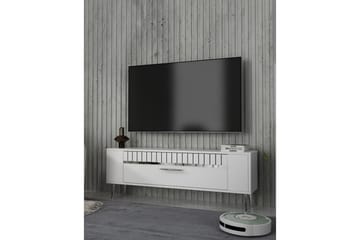 Tovren Tv-bänk 120 cm - Vit/Silver - Möbler - TV- & Mediamöbler - TV bänk & mediabänk