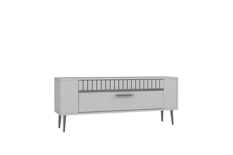 Tovren Tv-bänk 120 cm - Vit/Silver - Möbler - TV- & Mediamöbler - TV bänk & mediabänk