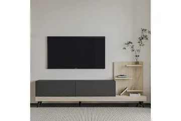 Travorn Tv-bänk 180 cm - Antracit/Travertine - Möbler - TV- & Mediamöbler - TV bänk & mediabänk