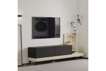 Travorn Tv-bänk 180 cm - Antracit/Travertine - Möbler - TV- & Mediamöbler - TV bänk & mediabänk