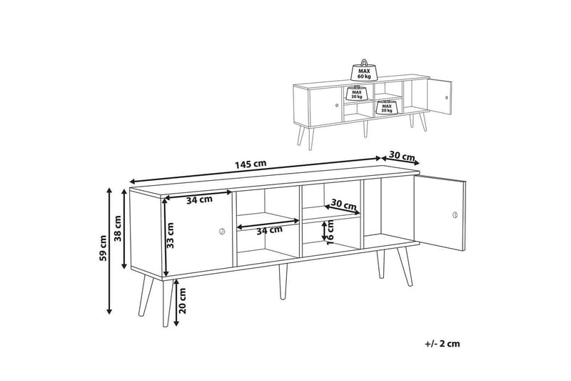TV-bänk Chandler - Möbler - TV- & Mediamöbler - TV bänk & mediabänk