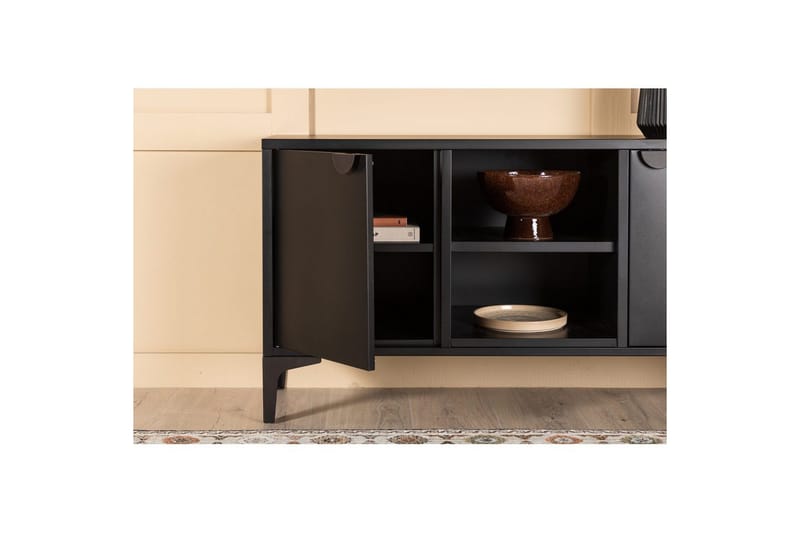 TV-bänk Piring - Svart - Möbler - TV- & Mediamöbler - TV bänk & mediabänk