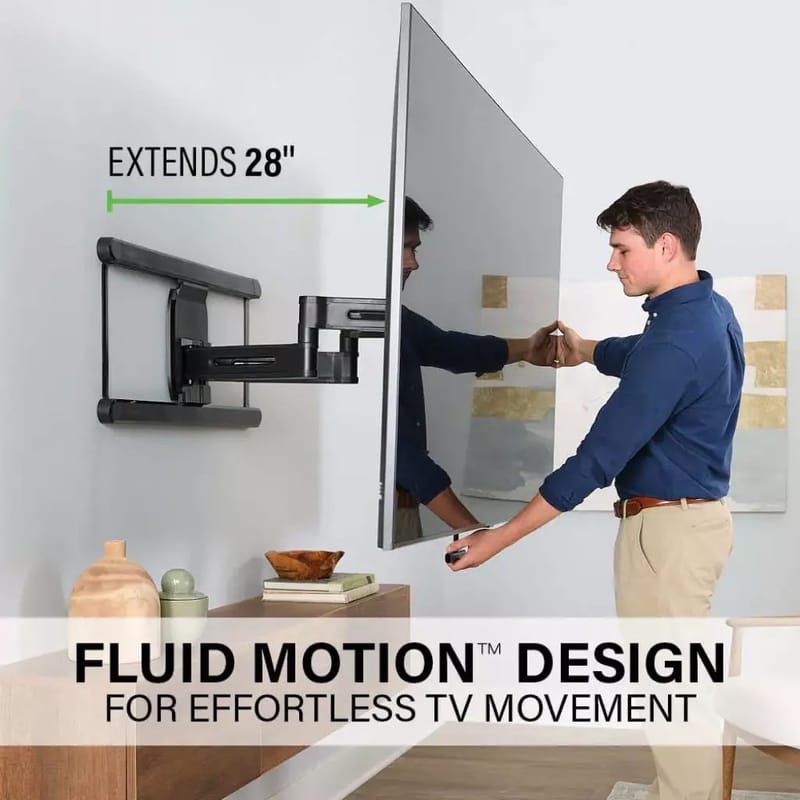 TV-Fäste Sanus 4D Max Vesa 600x400 42-90 Full Motion - Svart - Möbler - TV- & Mediamöbler - Mediastativ & väggfäste - Tv-stativ & Tv-väggfäste