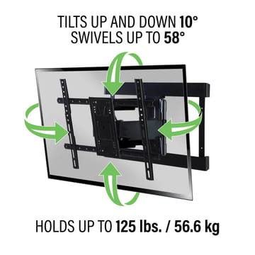 TV-Fäste Sanus Max Vesa 600x450 40-90 Full Motion - Svart - Möbler - TV- & Mediamöbler - Mediastativ & väggfäste - Tv-stativ & Tv-väggfäste