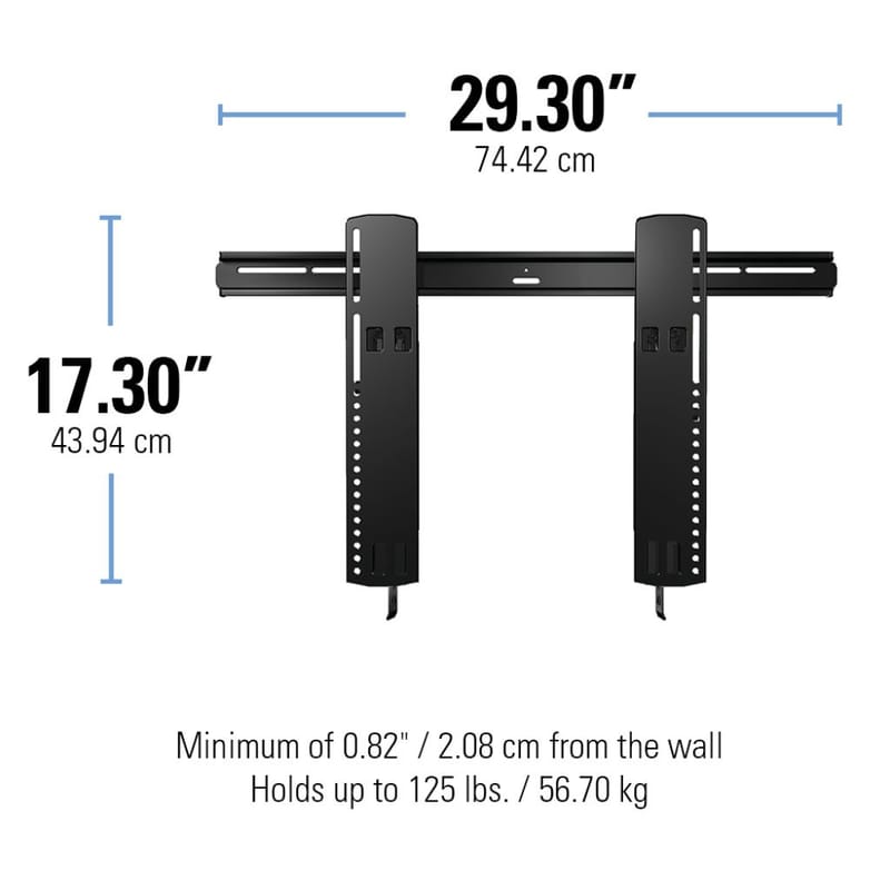 TV-Fäste Sanus Superslim 51-80 VLT16-B2 - svart - Möbler - TV- & Mediamöbler - Mediastativ & väggfäste - Tv-stativ & Tv-väggfäste