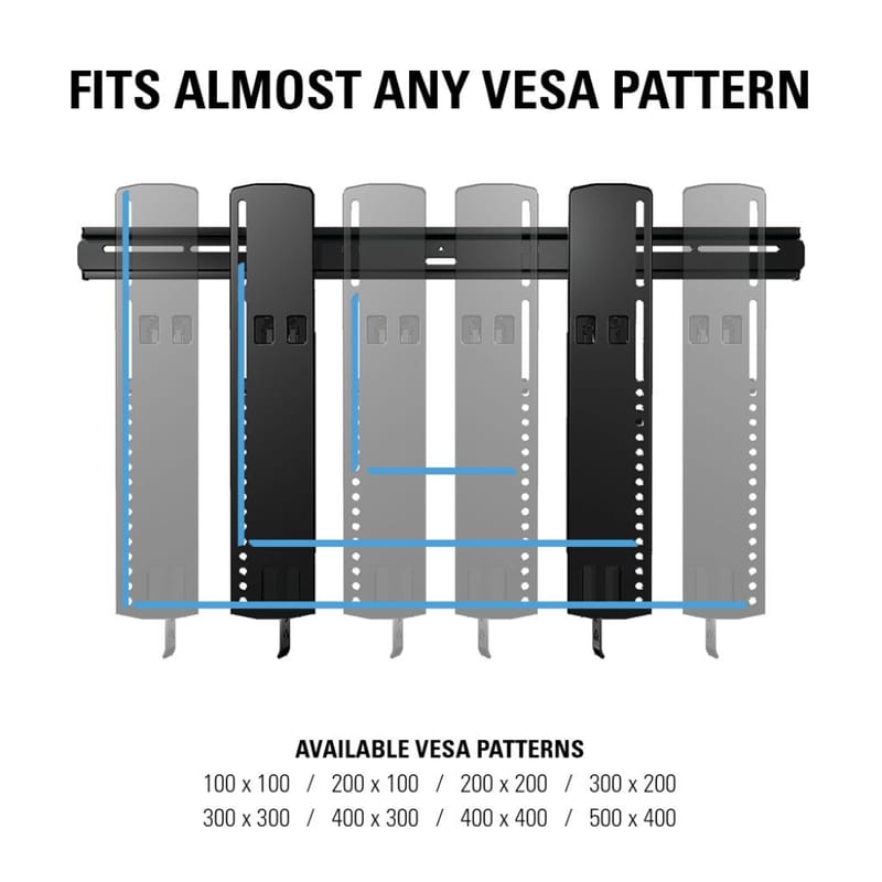 TV-Fäste Sanus Superslim 51-80 VLT16-B2 - svart - Möbler - TV- & Mediamöbler - Mediastativ & väggfäste - Tv-stativ & Tv-väggfäste