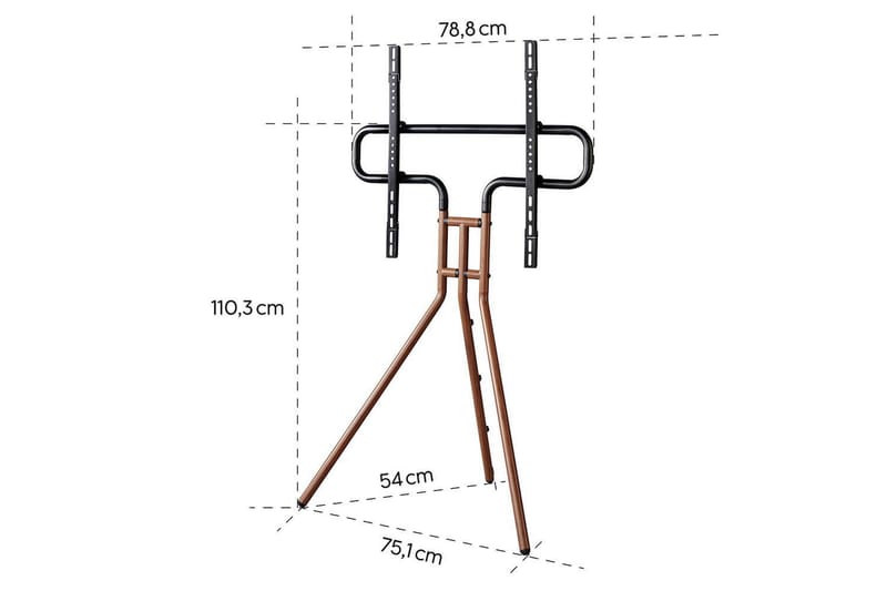 TV Golvstativ Hama Design Upp till 75 - Mörkbrun - Möbler - TV- & Mediamöbler - Mediastativ & väggfäste - Tv-stativ & Tv-väggfäste