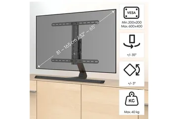 TV Stativ Hama Upp till 65 Svart - Svart - Möbler - TV- & Mediamöbler - Mediastativ & väggfäste - Tv-stativ & Tv-väggfäste