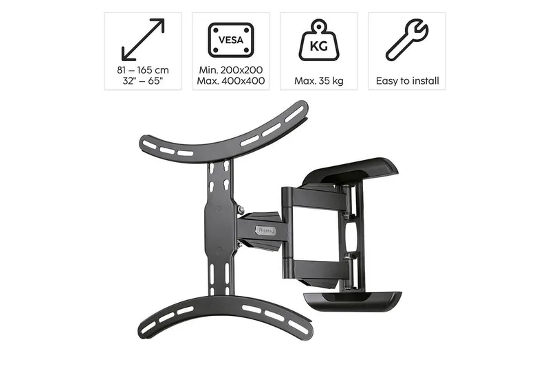TV Väggfäste Hama VESA Full Motion Svart - Svart - Möbler - TV- & Mediamöbler - Mediastativ & väggfäste - Tv-stativ & Tv-väggfäste