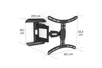 TV Väggfäste Hama VESA Full Motion Svart - Svart - Möbler - TV- & Mediamöbler - Mediastativ & väggfäste - Tv-stativ & Tv-väggfäste