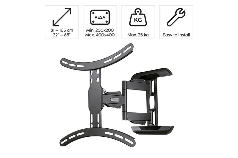 TV Väggfäste Hama VESA Full Motion Svart - Svart - Möbler - TV- & Mediamöbler - Mediastativ & väggfäste - Tv-stativ & Tv-väggfäste