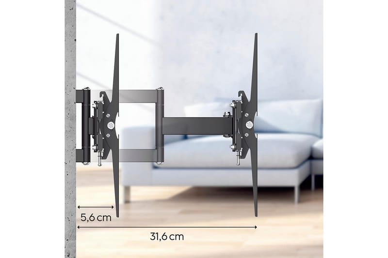 TV Väggfäste Hama VESA Full Motion Upp till 48 Svart - Svart - Möbler - TV- & Mediamöbler - Mediastativ & väggfäste - Tv-stativ & Tv-väggfäste