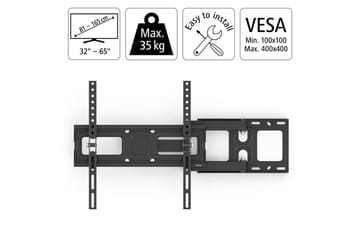TV Väggfäste Hama VESA Full Motion Upp till 65 Max 35kg Svart - Svart - Möbler - TV- & Mediamöbler - Mediastativ & väggfäste - Tv-stativ & Tv-väggfäste