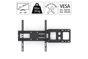TV Väggfäste Hama VESA Full Motion Upp till 65 Max 35kg Svart - Möbler - TV- & Mediamöbler - Mediastativ & väggfäste - Tv-stativ & Tv-väggfäste