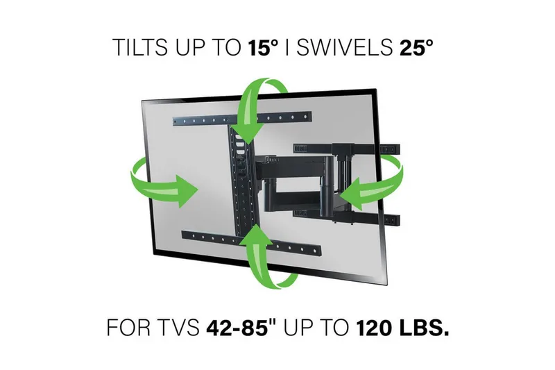 TV Väggfäste Sanus Vuepoint Full Motion Upp till 90 - Svart - Möbler - TV- & Mediamöbler - Mediastativ & väggfäste - Tv-stativ & Tv-väggfäste