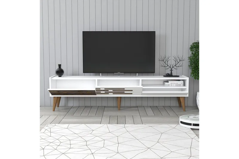 Valensiya Tv-bänk 180 cm - Vit - Möbler - TV- & Mediamöbler - TV bänk & mediabänk