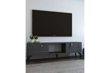 Varno Tv-bänk 150 cm - Antracit/Guld - Möbler - TV- & Mediamöbler - TV bänk & mediabänk