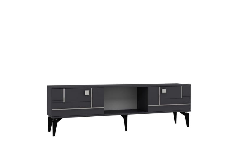 Varno Tv-bänk 150 cm - Antracit/Silver - Möbler - TV- & Mediamöbler - TV bänk & mediabänk