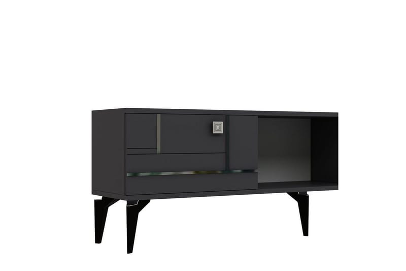Varno Tv-bänk 150 cm - Antracit/Silver - Möbler - TV- & Mediamöbler - TV bänk & mediabänk