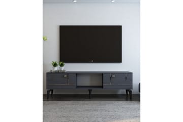 Varno Tv-bänk 150 cm - Antracit/Silver - Möbler - TV- & Mediamöbler - TV bänk & mediabänk