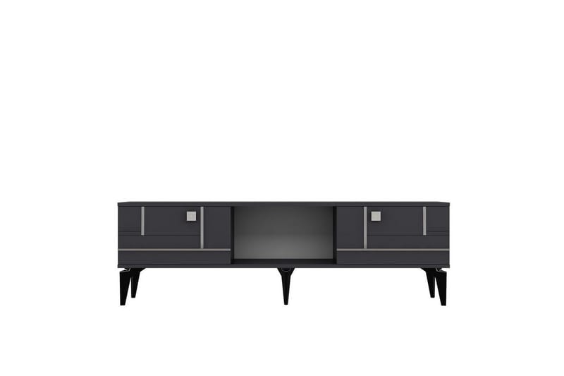 Varno Tv-bänk 150 cm, Antracit/Silver