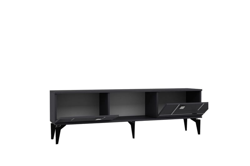 Varno Tv-bänk 150 cm - Antracit/Silver - Möbler - TV- & Mediamöbler - TV bänk & mediabänk