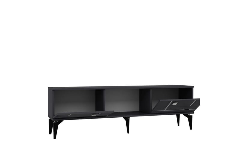 Varno Tv-bänk 150 cm - Antracit/Silver - Möbler - TV- & Mediamöbler - TV bänk & mediabänk