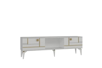 Varno Tv-bänk 150 cm - Vit/Guld - Möbler - TV- & Mediamöbler - TV bänk & mediabänk