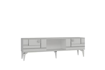 Varno Tv-bänk 150 cm - Vit/Silver - Möbler - TV- & Mediamöbler - TV bänk & mediabänk
