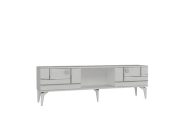 Varno Tv-bänk 150 cm - Vit/Silver - Möbler - TV- & Mediamöbler - TV bänk & mediabänk