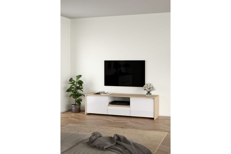 Varun Tv-stativ 51 cm - Vit/Rödfärgat trä - Möbler - TV- & Mediamöbler - Mediastativ & väggfäste - Tv-stativ & Tv-väggfäste
