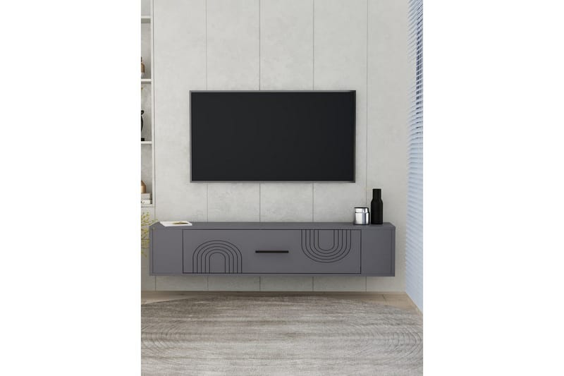 Veyra Tv-stativ 120x26 cm - Antracit - Möbler - TV- & Mediamöbler - Mediastativ & väggfäste - Tv-stativ & Tv-väggfäste