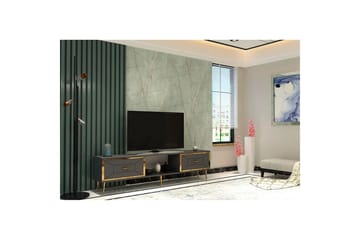Virdel Tv-bänk 150 cm - Antracit/Guld - Möbler - TV- & Mediamöbler - TV bänk & mediabänk