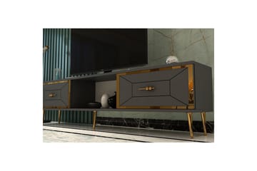 Virdel Tv-bänk 150 cm - Antracit/Guld - Möbler - TV- & Mediamöbler - TV bänk & mediabänk