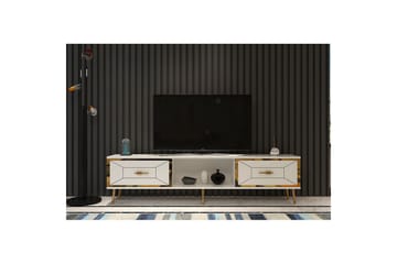 Virdel Tv-bänk 150 cm - Vit/Guld - Möbler - TV- & Mediamöbler - TV bänk & mediabänk