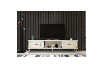 Virdel Tv-bänk 150 cm - Vit/Silver - Möbler - TV- & Mediamöbler - TV bänk & mediabänk