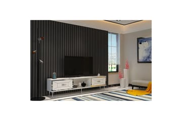 Virdel Tv-bänk 150 cm - Vit/Silver - Möbler - TV- & Mediamöbler - TV bänk & mediabänk