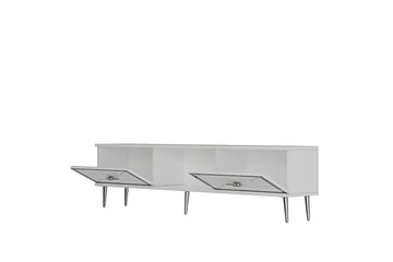 Virdel Tv-bänk 150 cm - Vit/Silver - Möbler - TV- & Mediamöbler - TV bänk & mediabänk