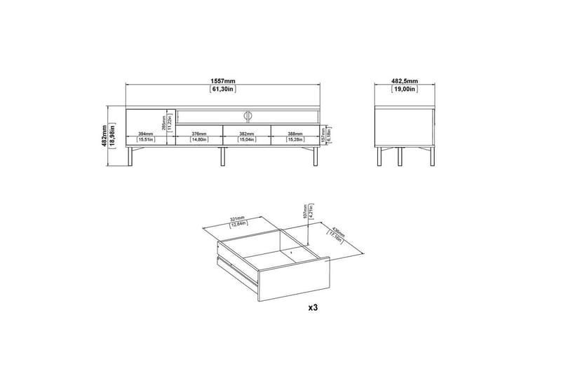 Virender Tv-bänk 48,2 cm - Möbler - TV- & Mediamöbler - TV bänk & mediabänk